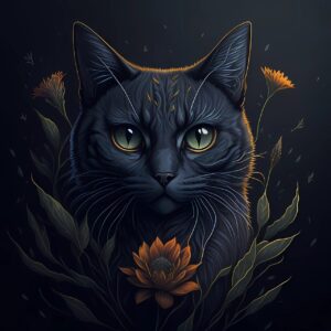 ai generated, art, cat, ai image