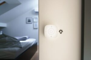 Wall button. Smart home automation.